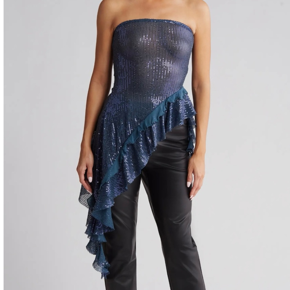 Free People Taylor Sequin Tube Top